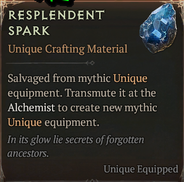 resplendent spark diablo 4